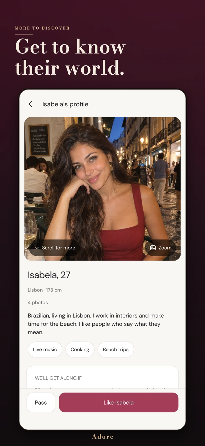 Get to know their world. Isabela's profile and photos.